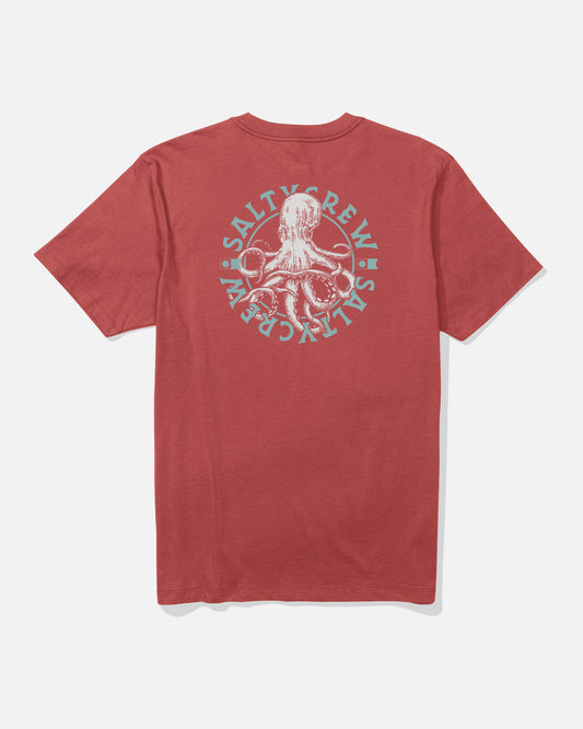 Tentacles Premium S/S Tee - Washed Red