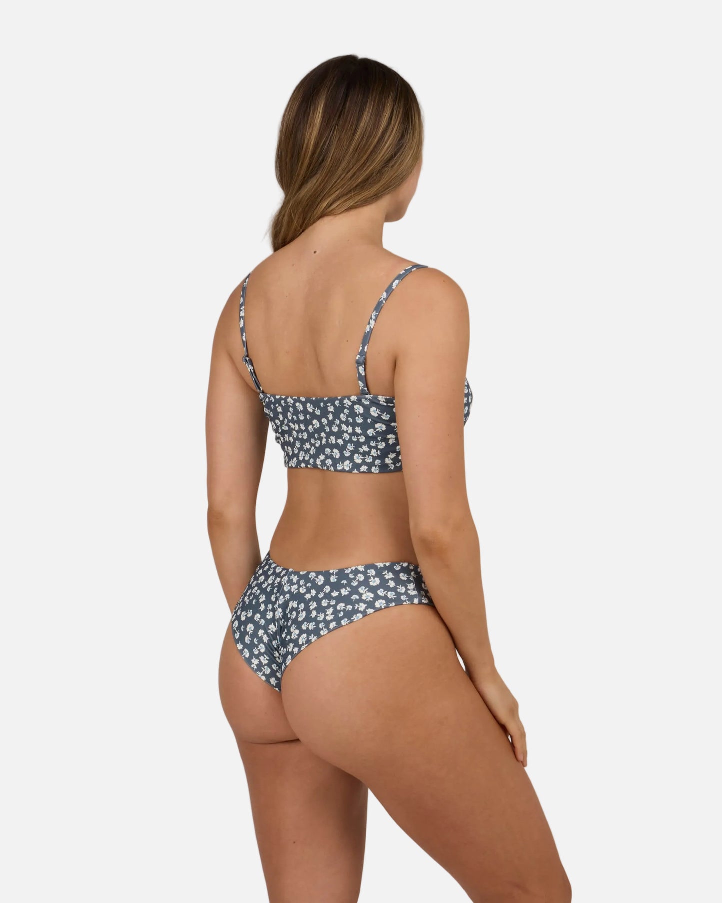 Salty crew SWIMWEAR Falling Floral Bandeau - Fin Blue in Fin Blue