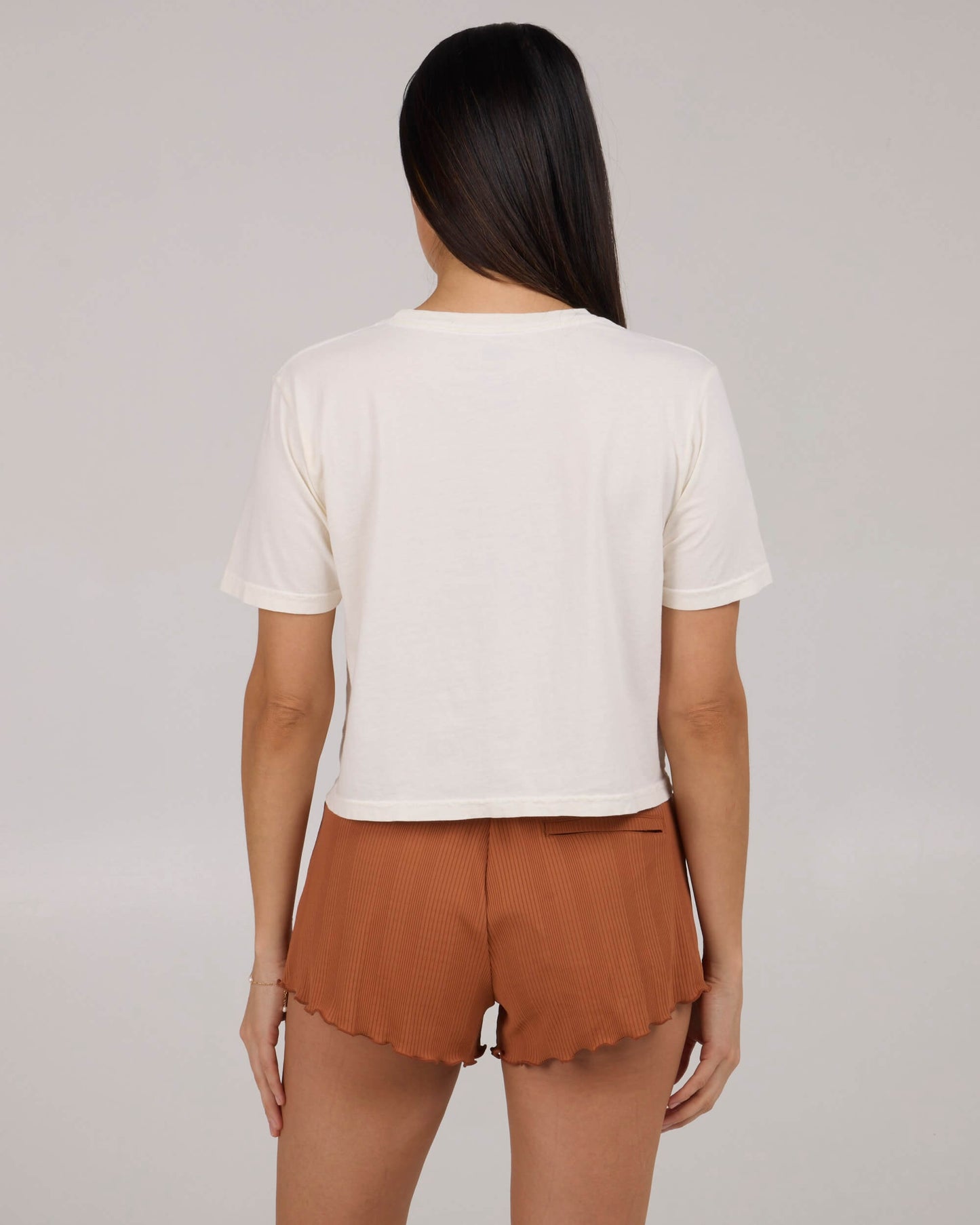 Salty crew T-SHIRTS S/S Ashore Crop Tee - Off White in Off White