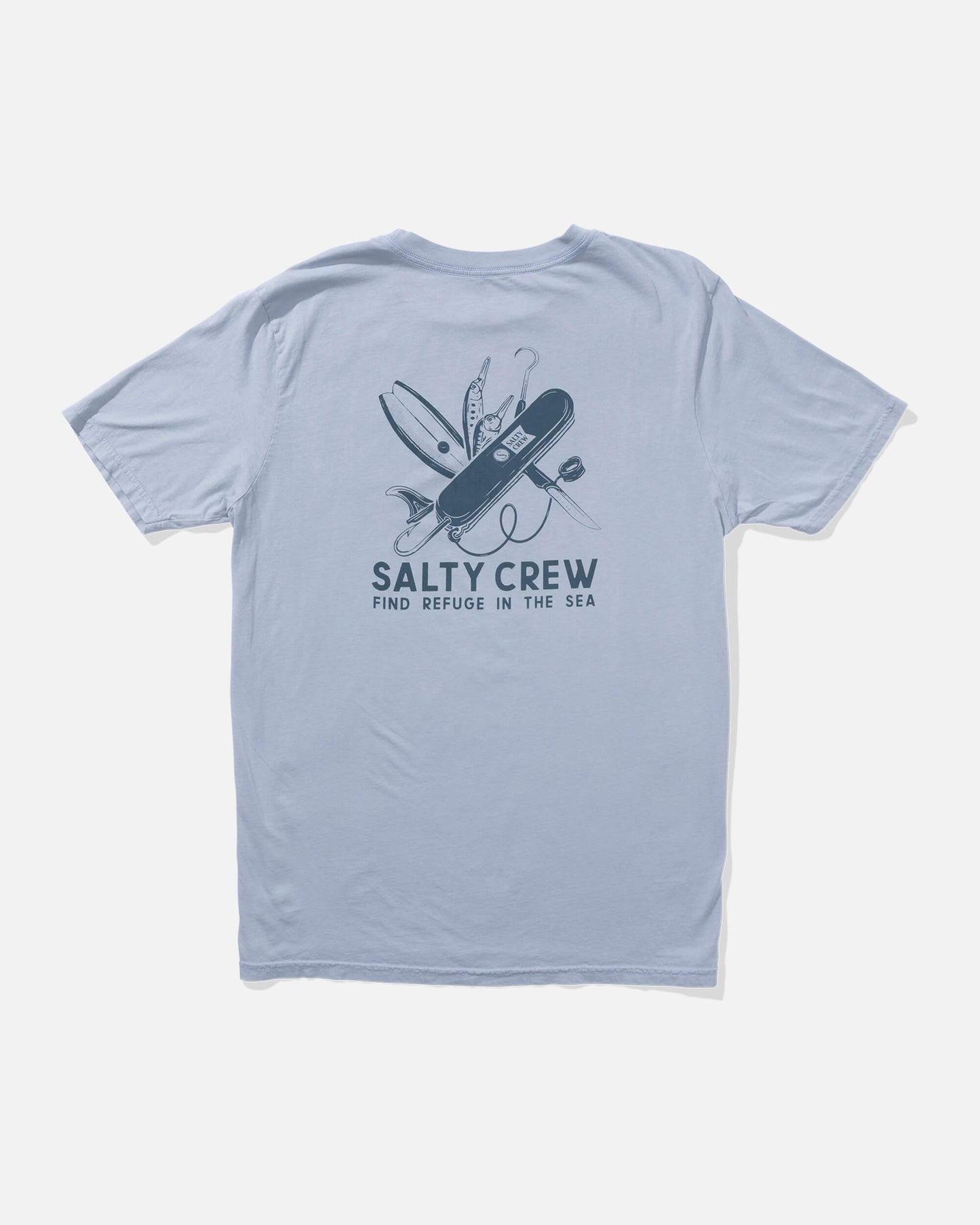 Salty crew T-SHIRTS S/S Pocket Knife Vintage Ss - Blue Fog in Blue Fog