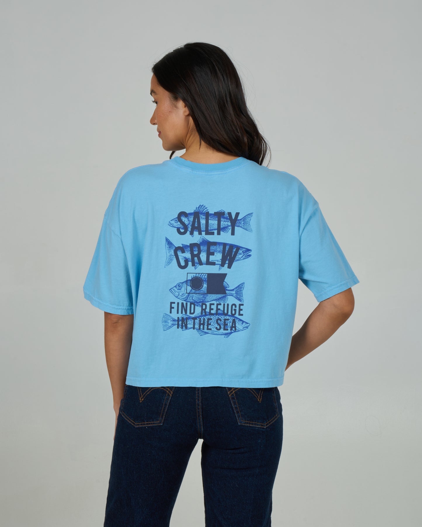 Fish Finder Skimmer Tee - Marine Blue