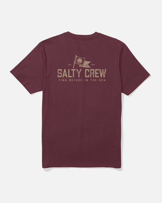 Flag Day Ss Tee - Burgundy