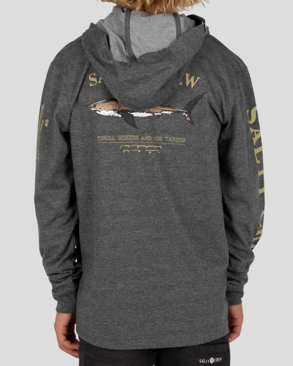 Bruce  Hood Tech Tee Kids - Charcoal