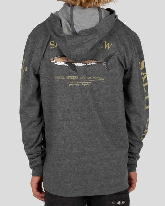 Bruce  Hood Tech Tee Kids - Charcoal