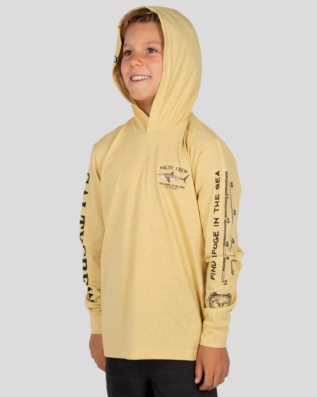 Bruce  Hood Tech Tee Kids - Kelp Green