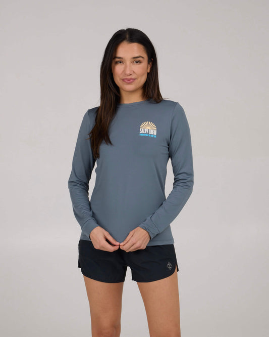 Salty crew SUN PROTECTION In The Rays Sun Shirt - Fin Blue in Fin Blue