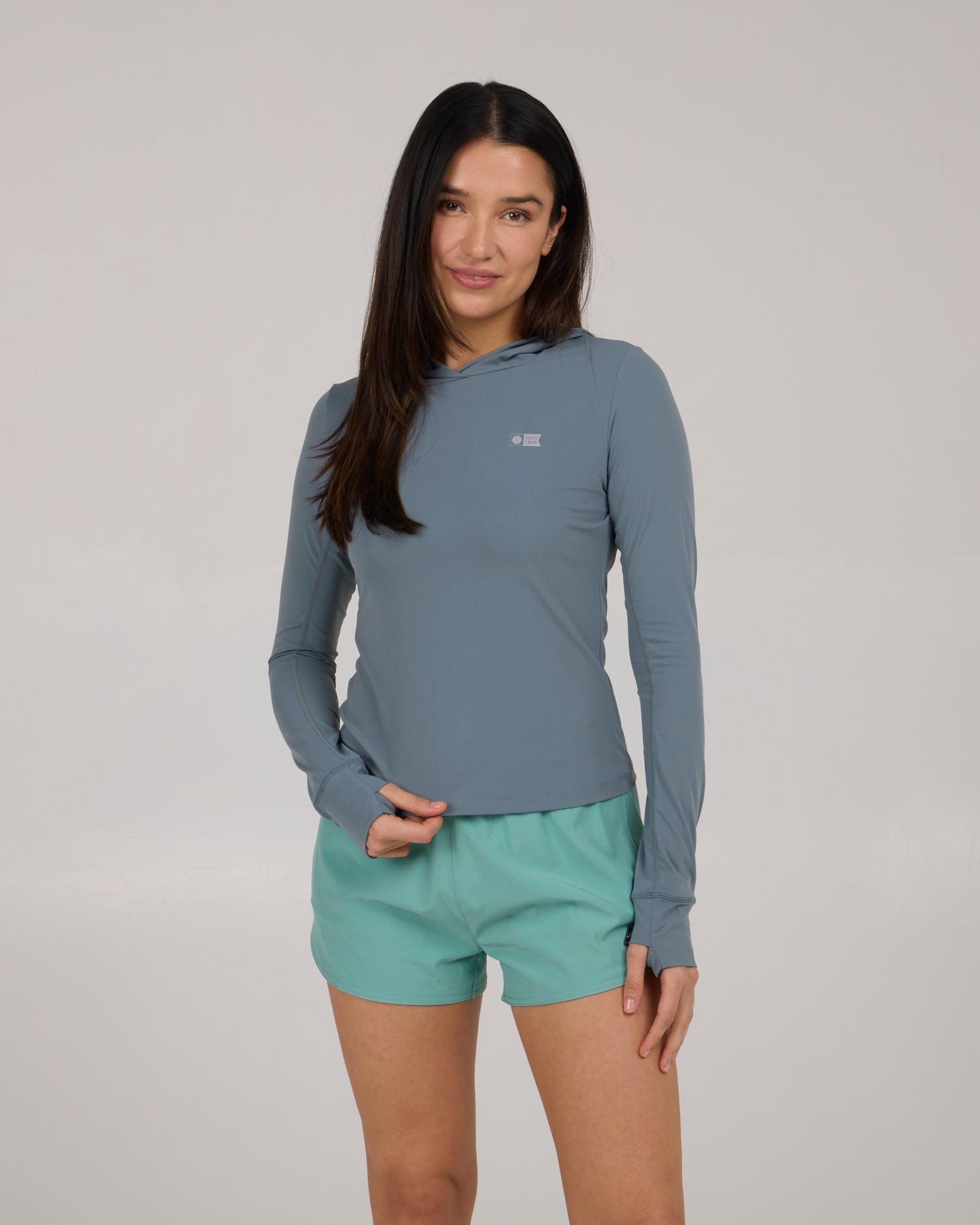 Alpha Hooded Rashguard - Fin Blue