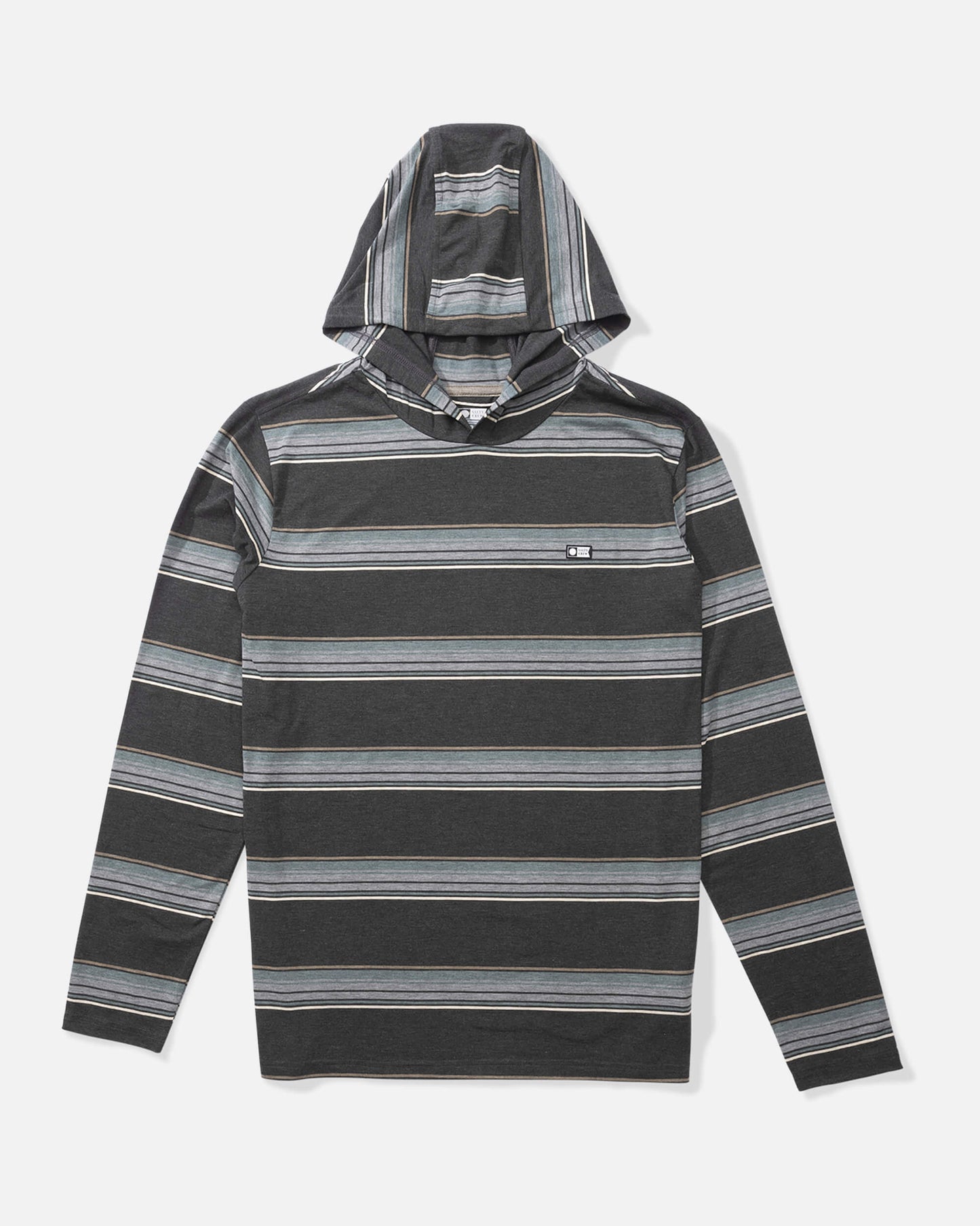 Salty crew SUN PROTECTION Stacked Up Tech Tee Hood - Coal in Coal