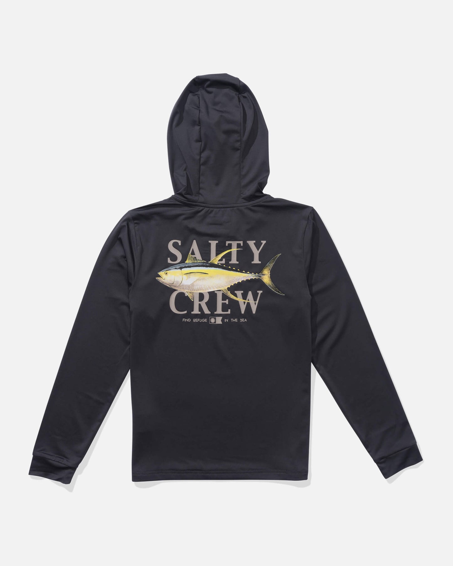Salty crew SUN PROTECTION Yellowfin  Sunshirt Kids - Charcoal in Charcoal
