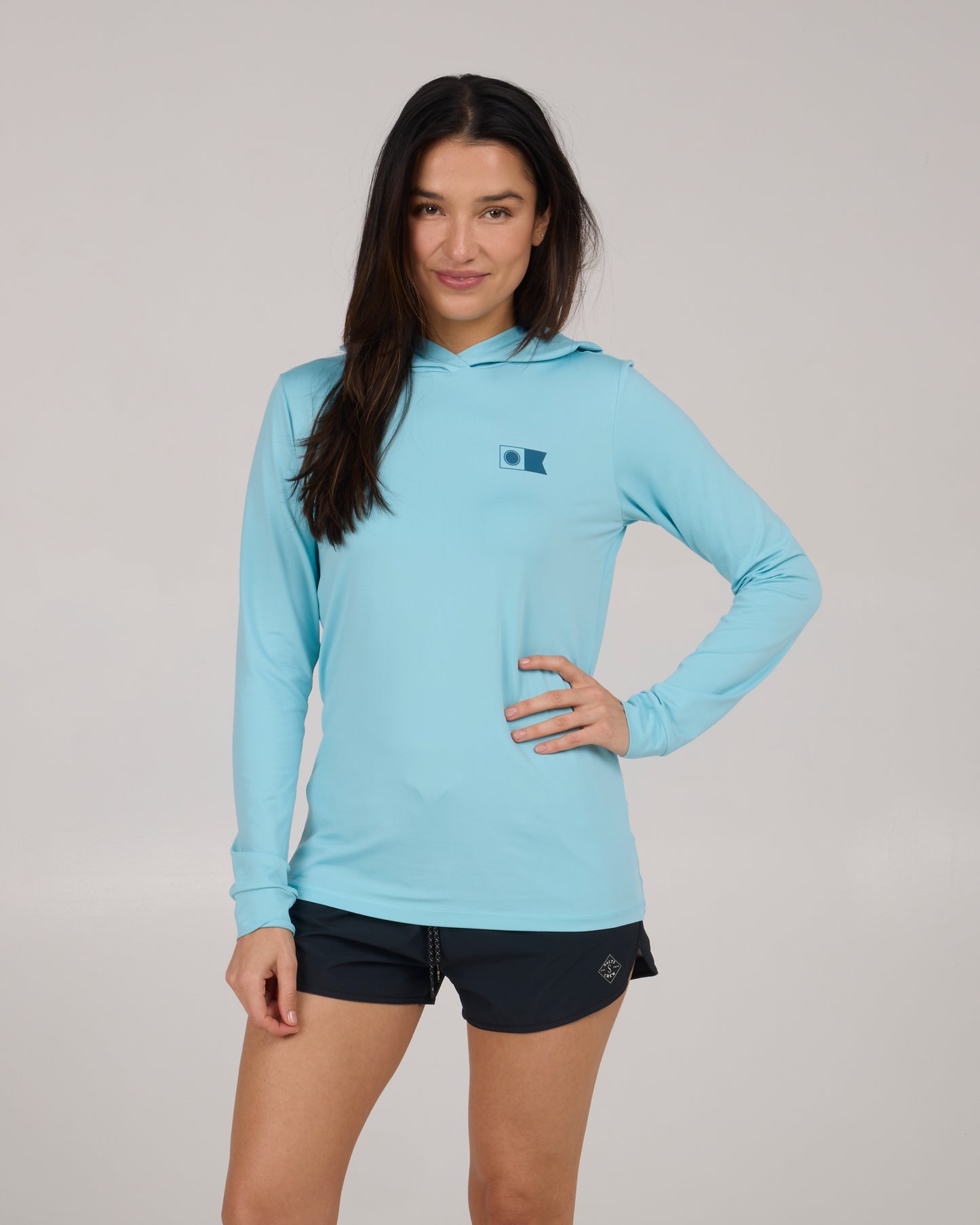 Flagship Hooded Sun Shirt - Pacific Blue