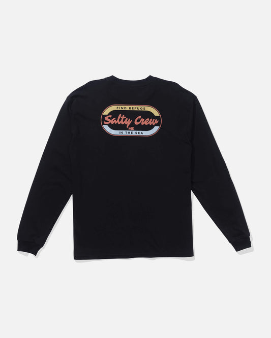 Salty crew T-SHIRTS L/S Capsule Classic Ls Tee - Black in Black