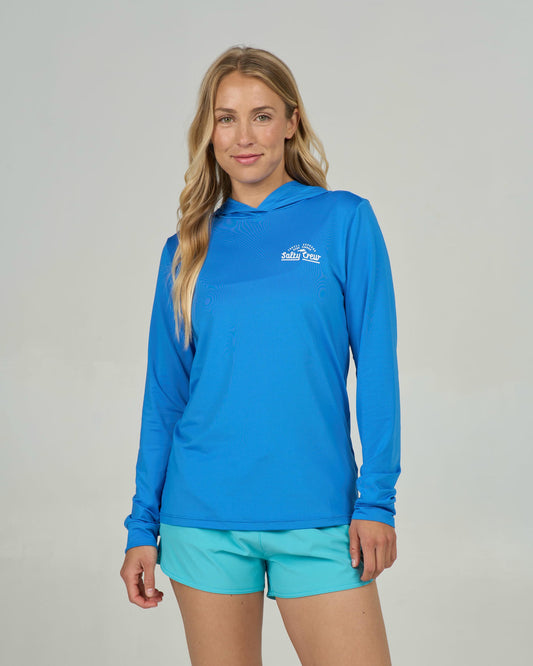 Unscripted Hooded Sunshirt - Bold Blue