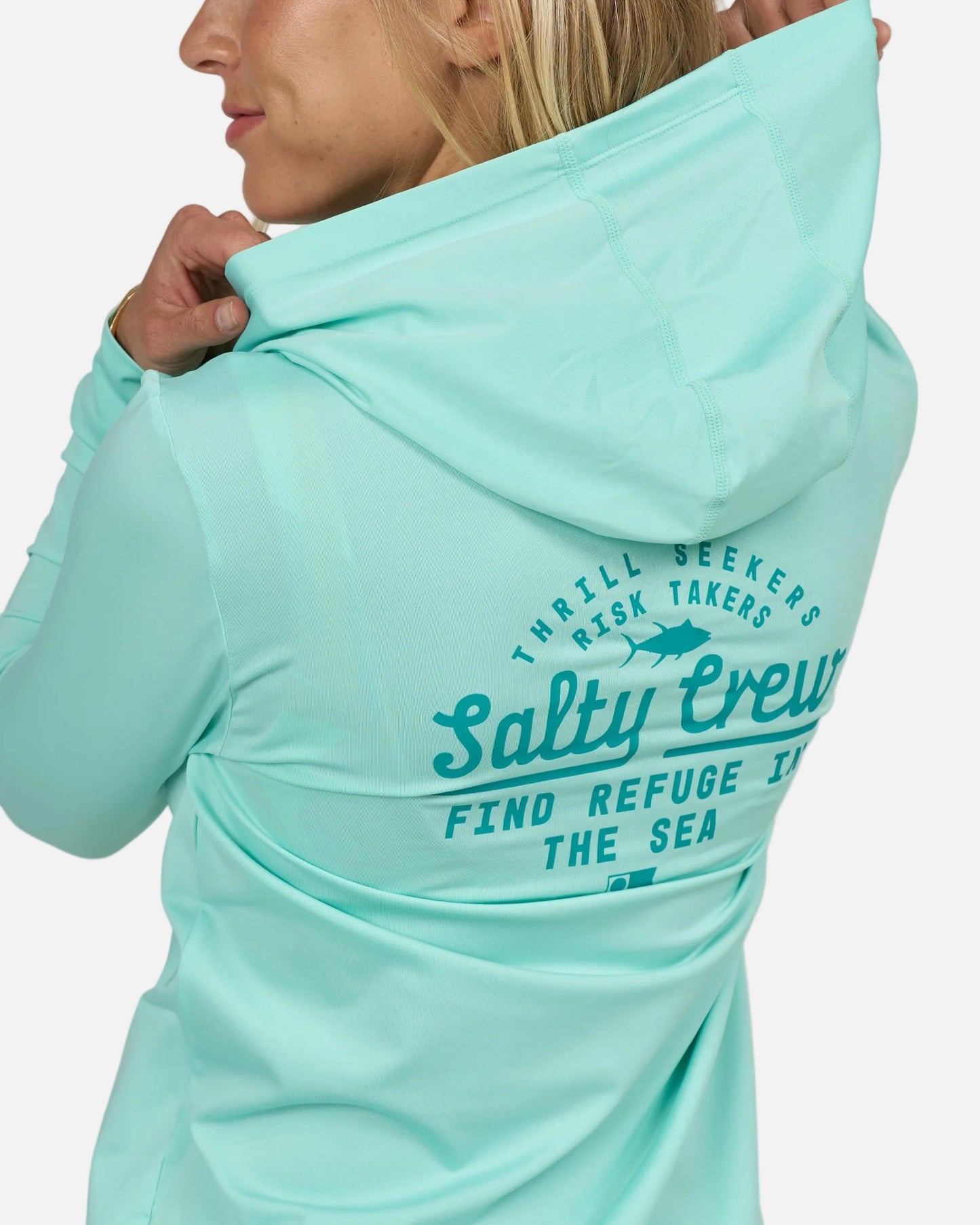 Unscripted Hooded Sunshirt - Mint