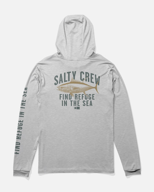 Bitmap Hood Sunshirt - Grey Heather