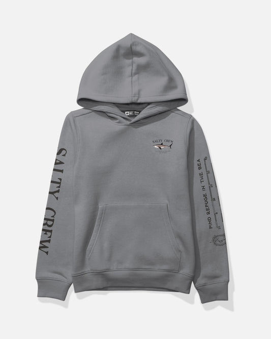 Bruce Hood Fleece Kids - Shark Skin
