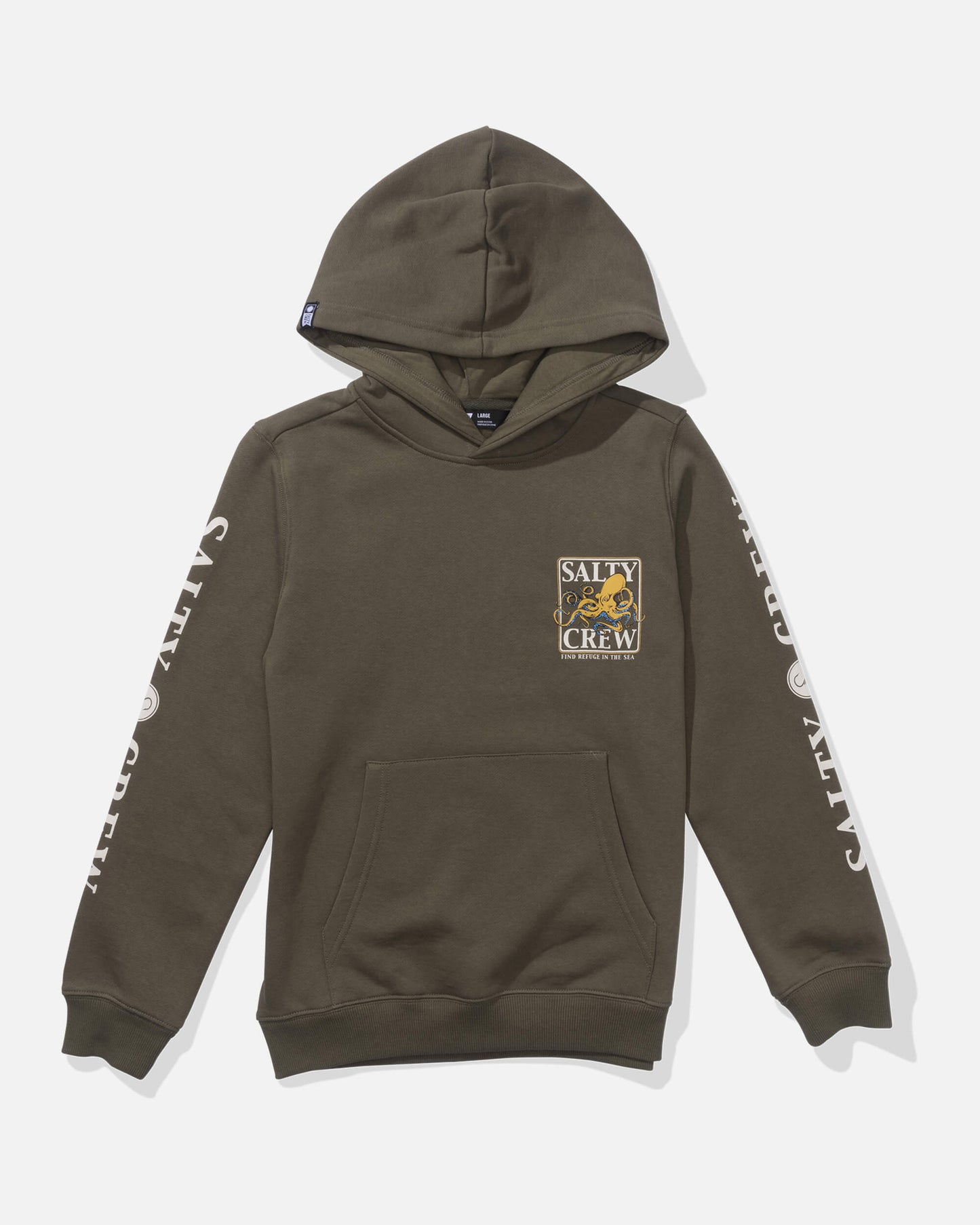 Salty crew FLEECE STANDARD Ink Slinger Fleece Kids - Dusty Olive in DUSTY OLIVE