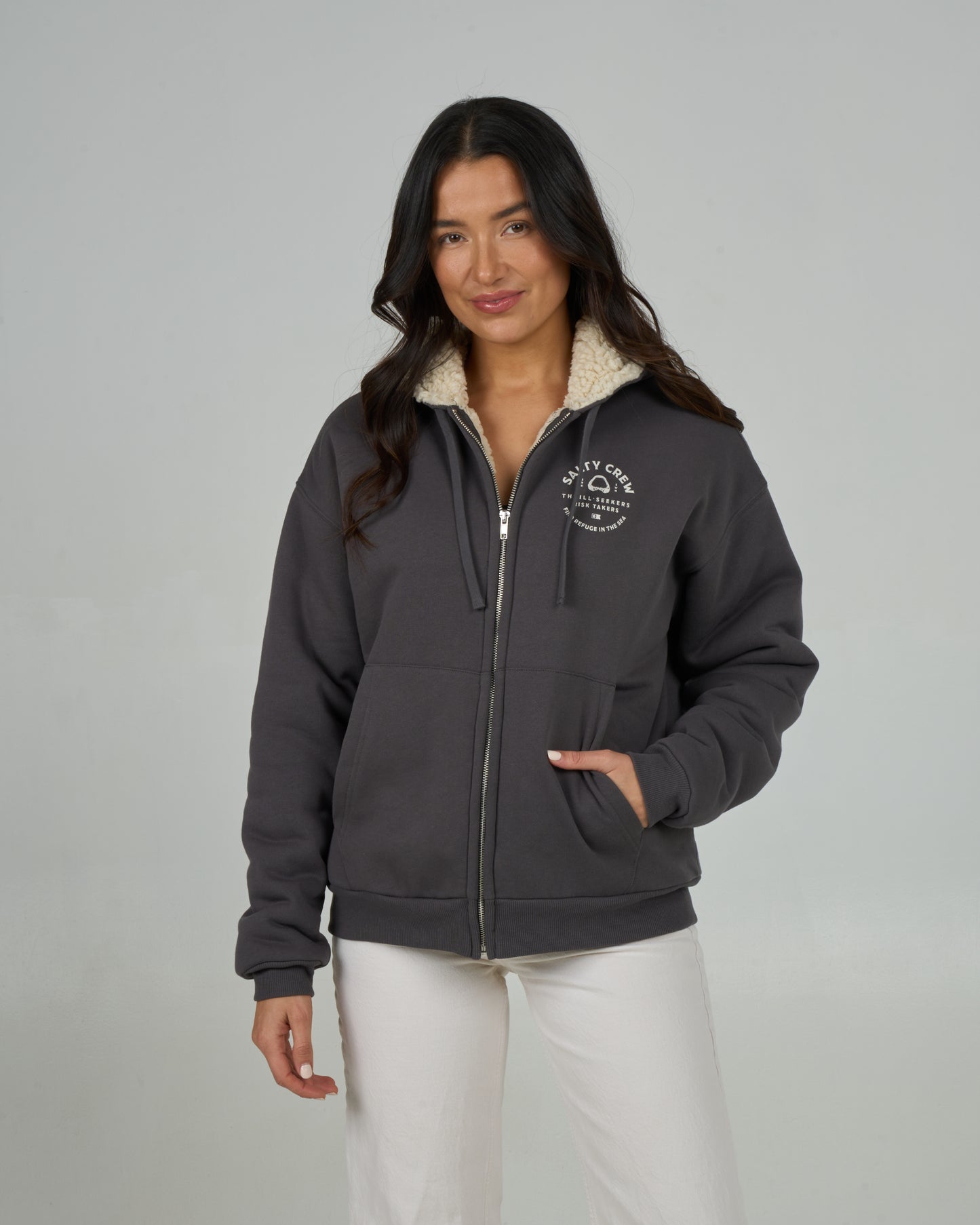 Chompers Zip Hoody - Charcoal