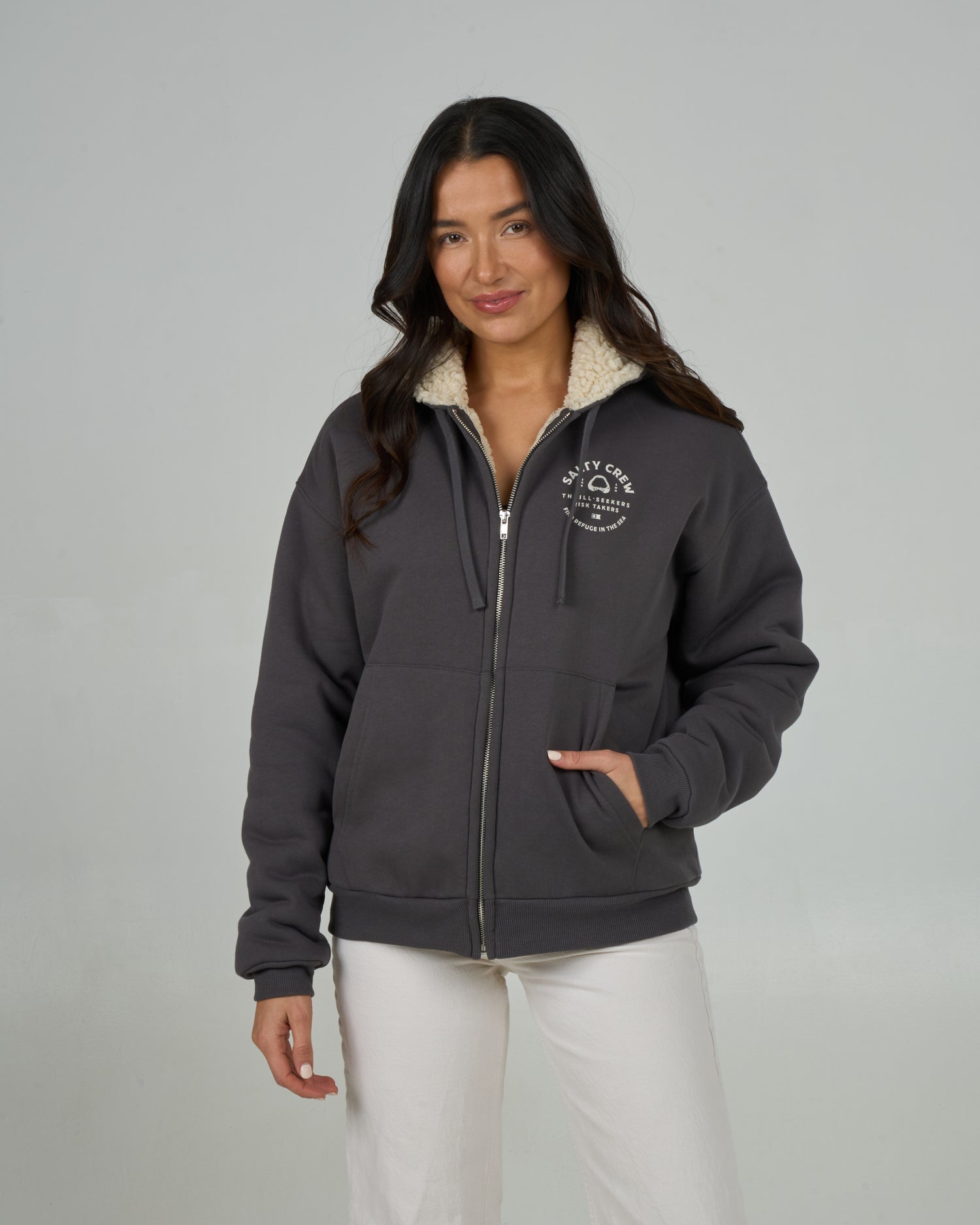 Chompers Zip Hoody - Charcoal