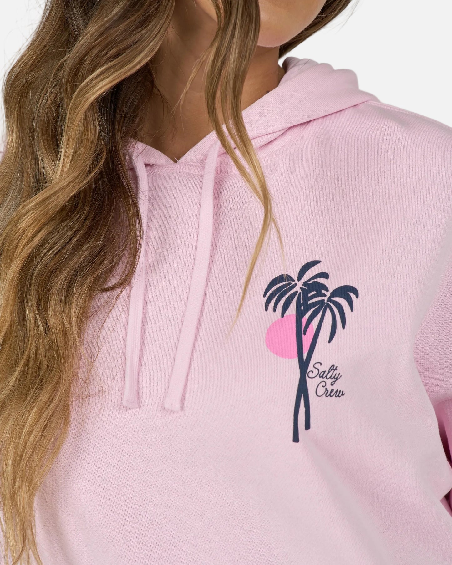 Geo Palm Hoody - Pink Skies