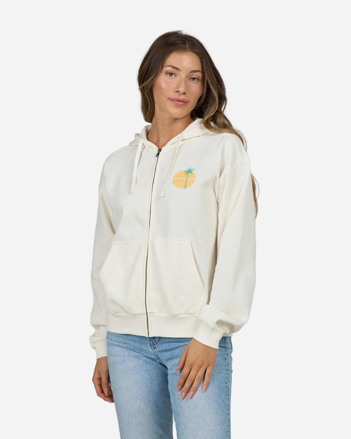 Simplicity Zip Hoody - Off White