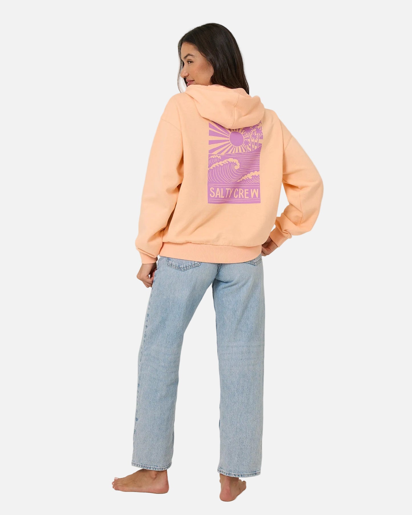 Rise And Smile Hoody - Apricot