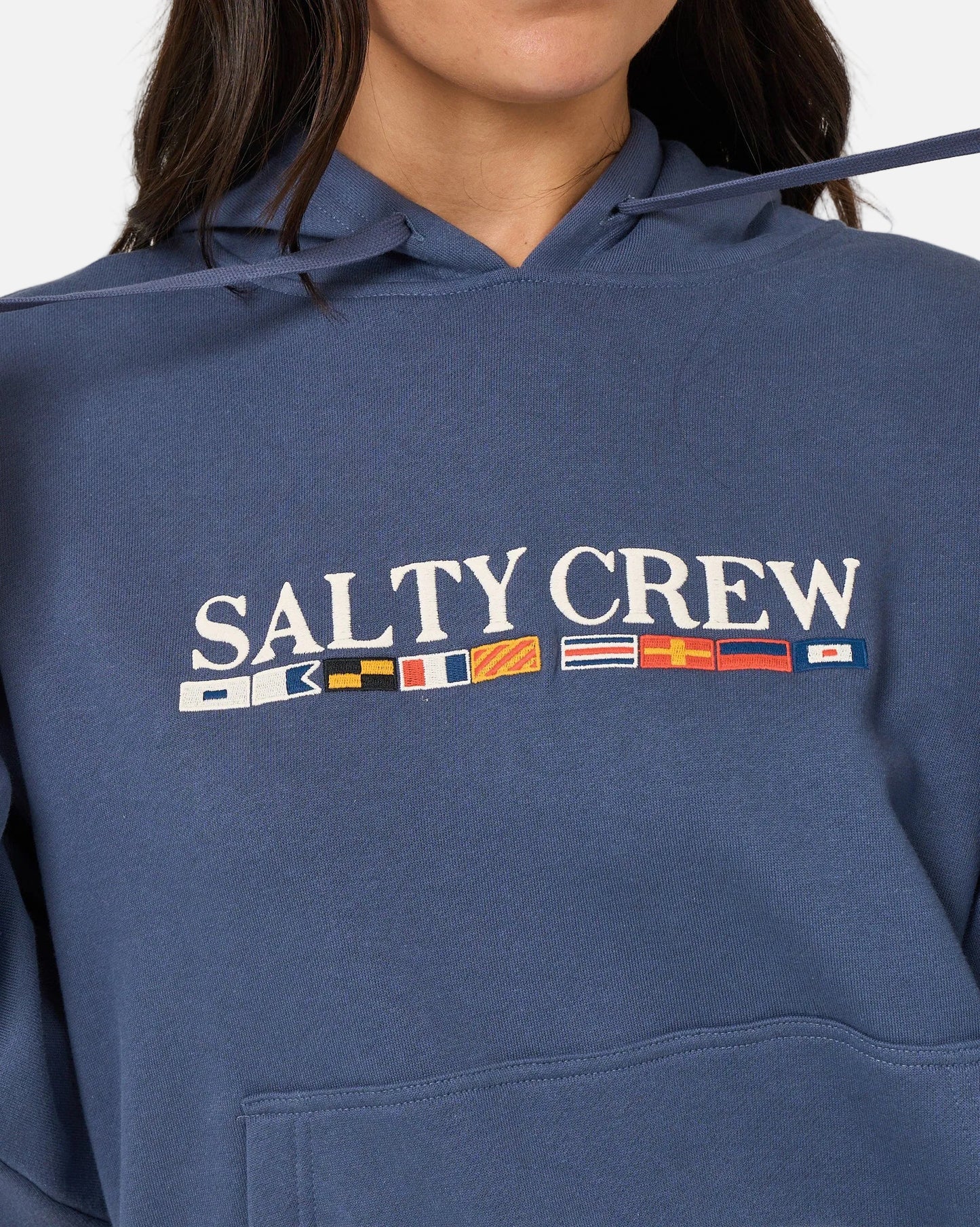 Flag Hoodie - Vintage Indigo