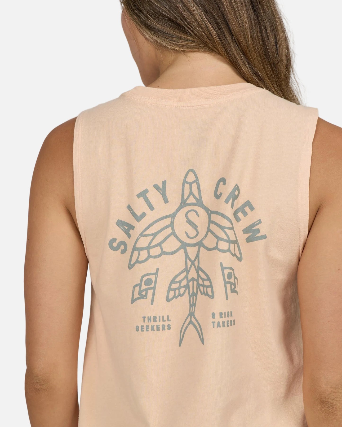 Flying High Muscle Tank - Apricot