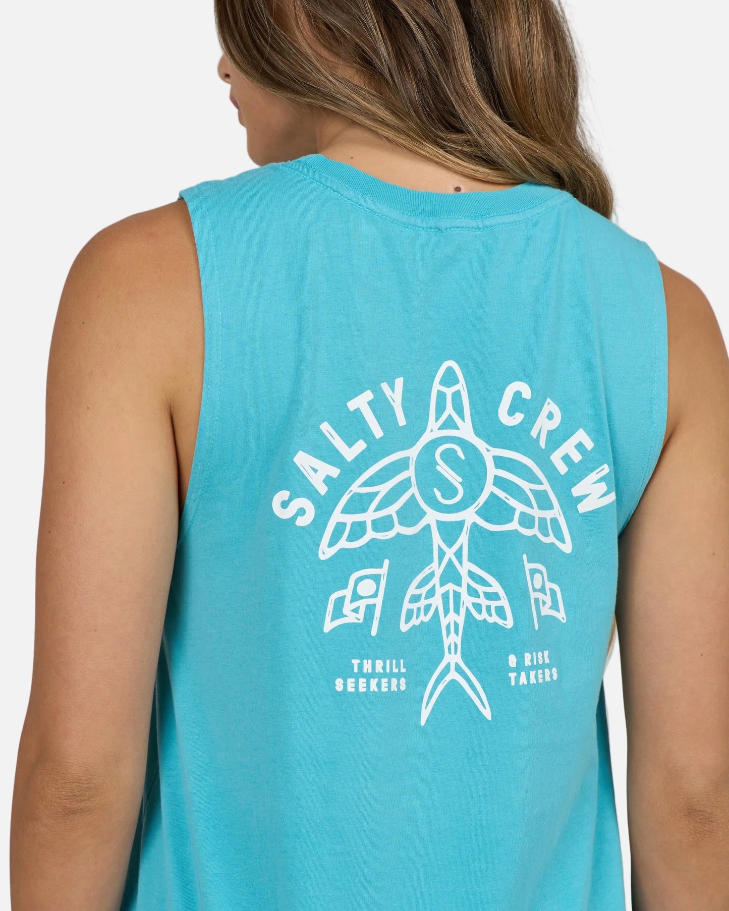 Flying High Muscle Tank - Turquoise