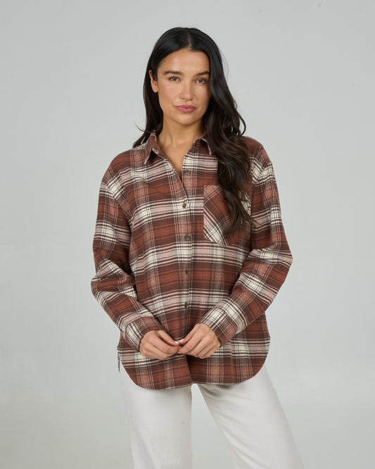 Shore Break Flannel - Rustic Red