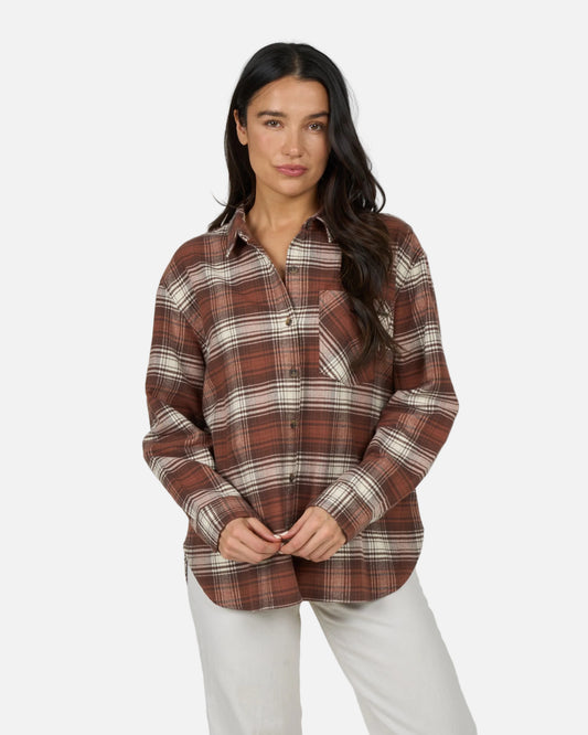 Shore Break Flannel - Rustic Red