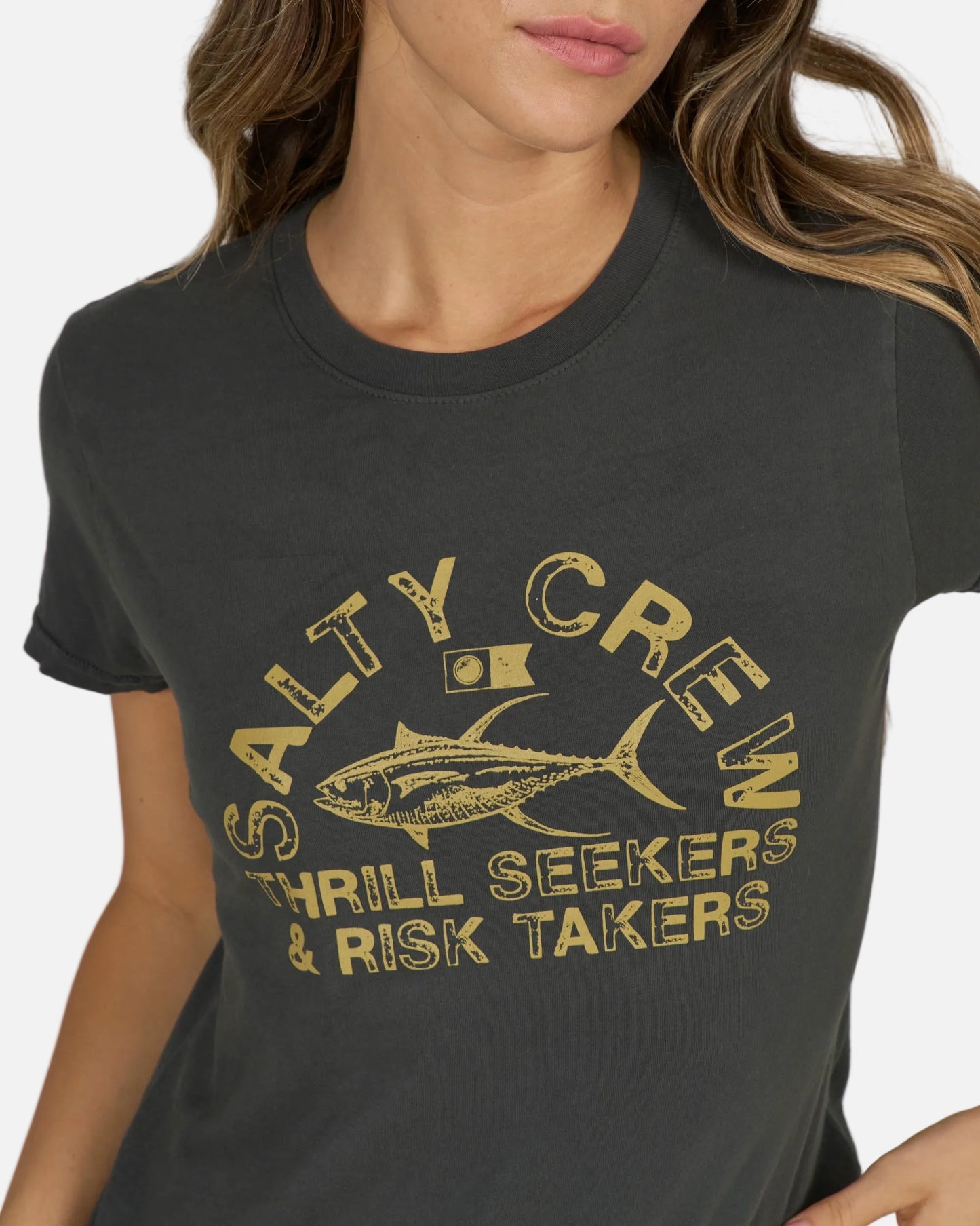 Stamped Modern Tee - Charcoal