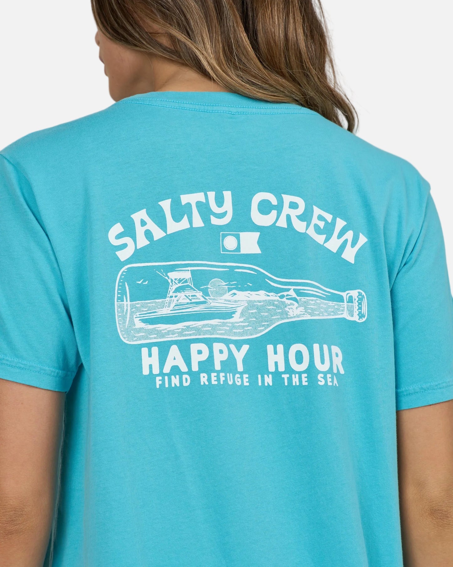 Happy Hour B.f. Tee - Turquoise