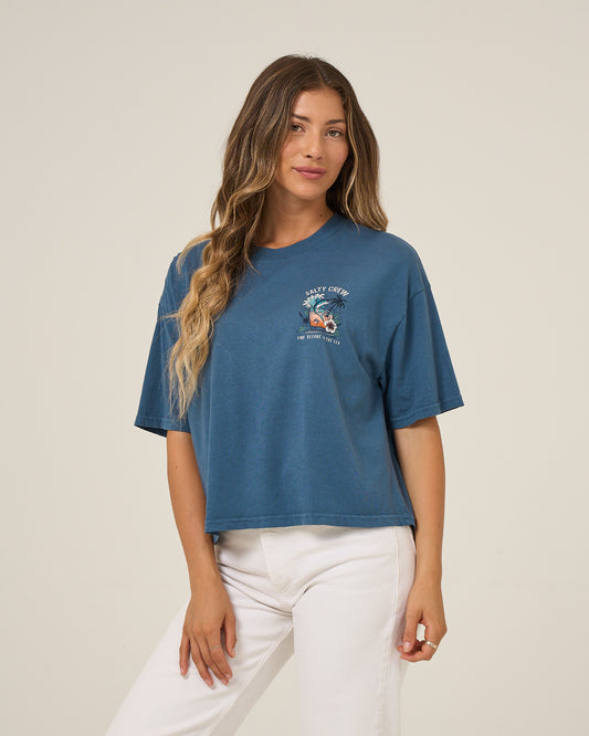 Mai Tai Tails Skimmer - Midnight Navy