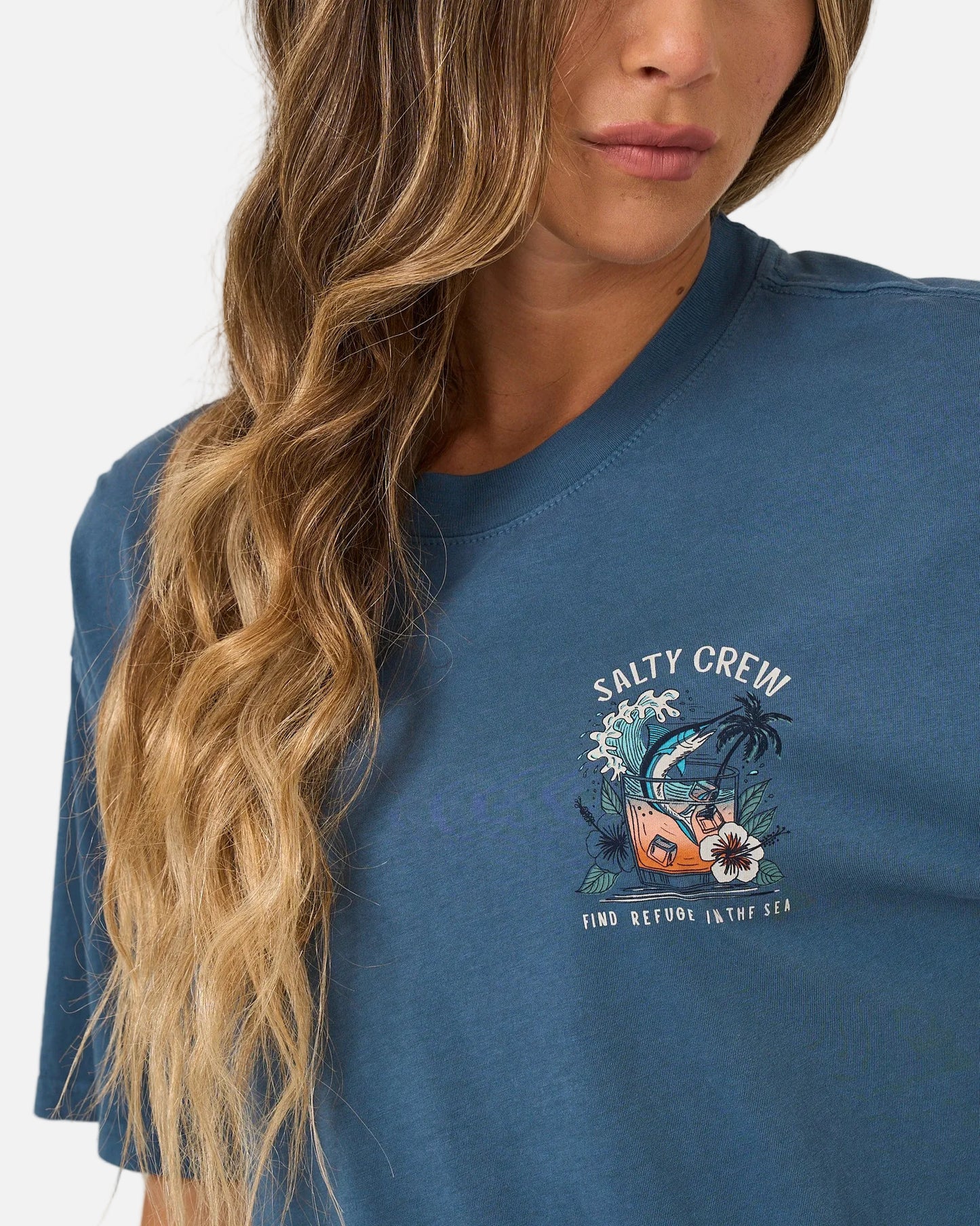 Mai Tai Tails Skimmer - Midnight Navy