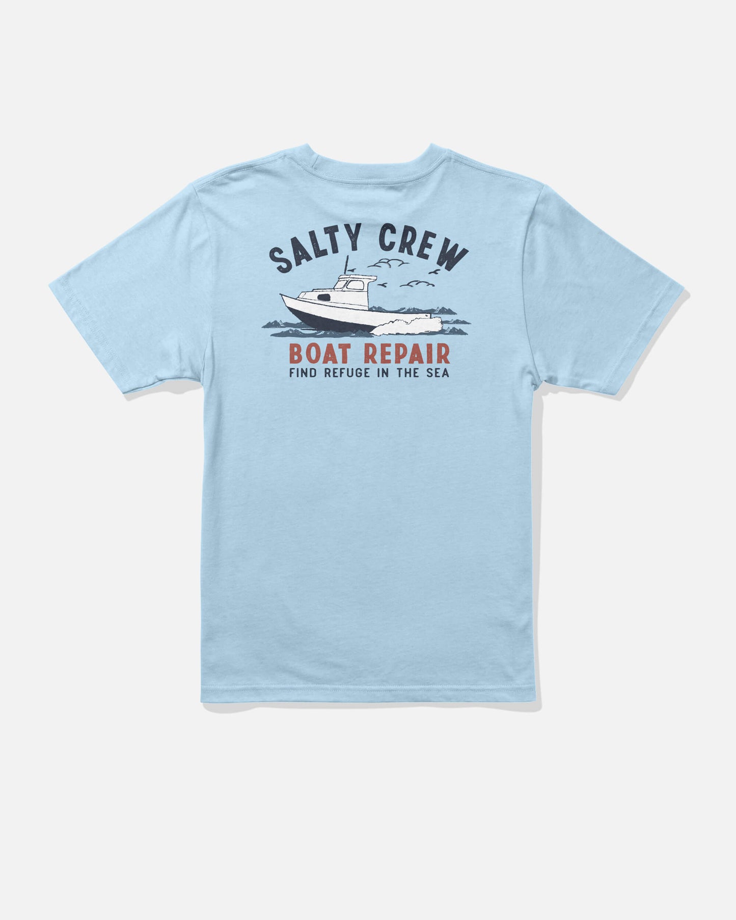 Boat Repair Ss Tee Kids - Clear Sky