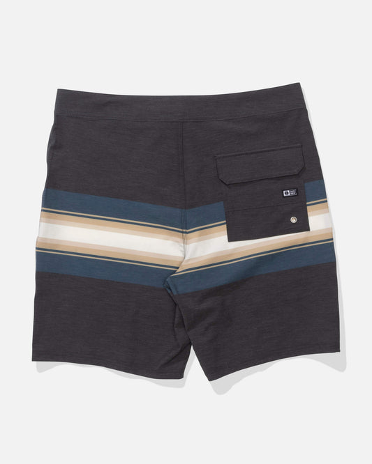 Crew Stripe Boardshort - Pirate Black