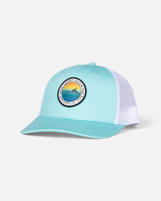 Patched Retro Trucker - Seafoam