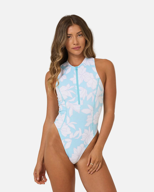 Rose Parade Surf Suit - Aquamarine