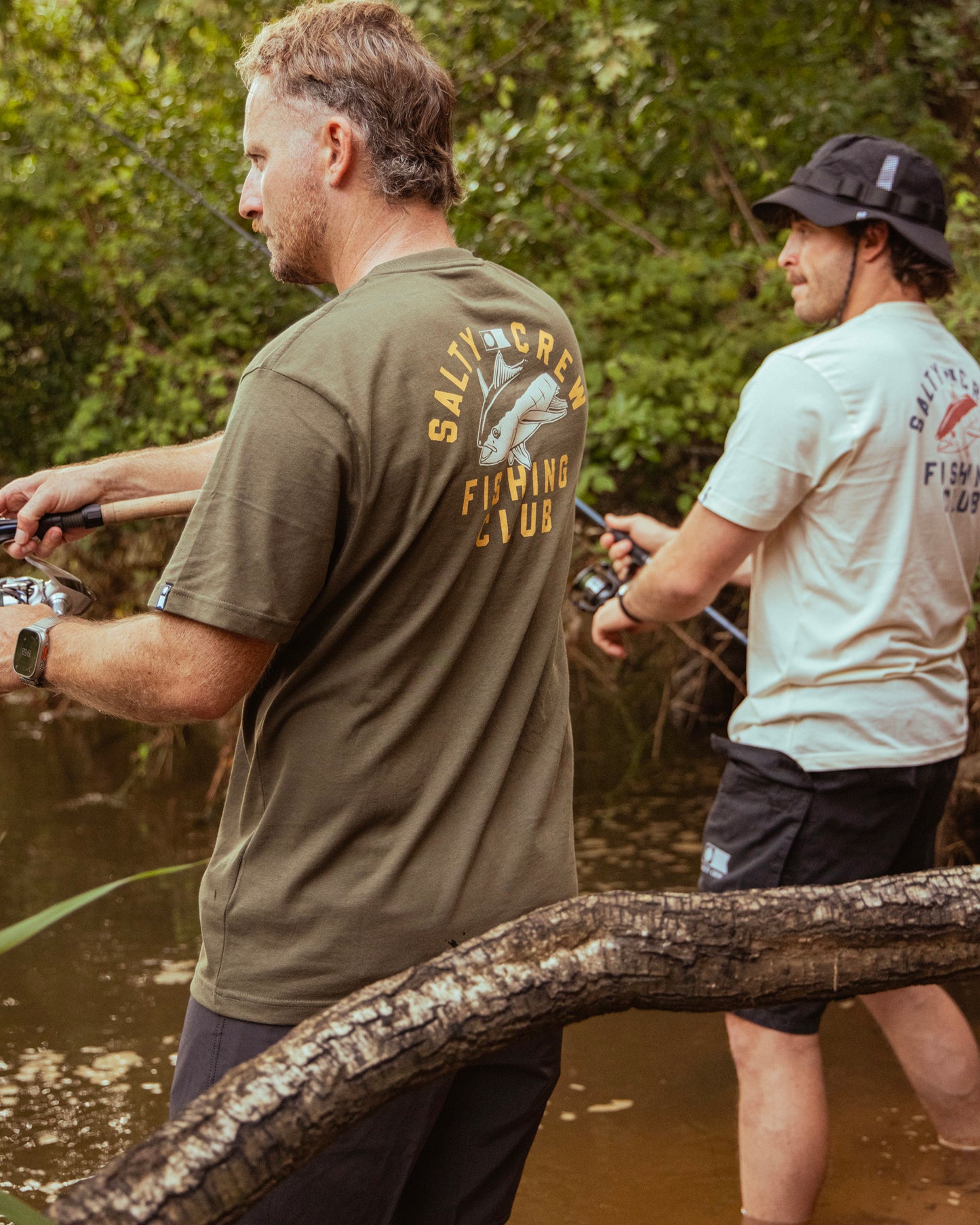 Fishing Club Ss Tee - Dusty Olive