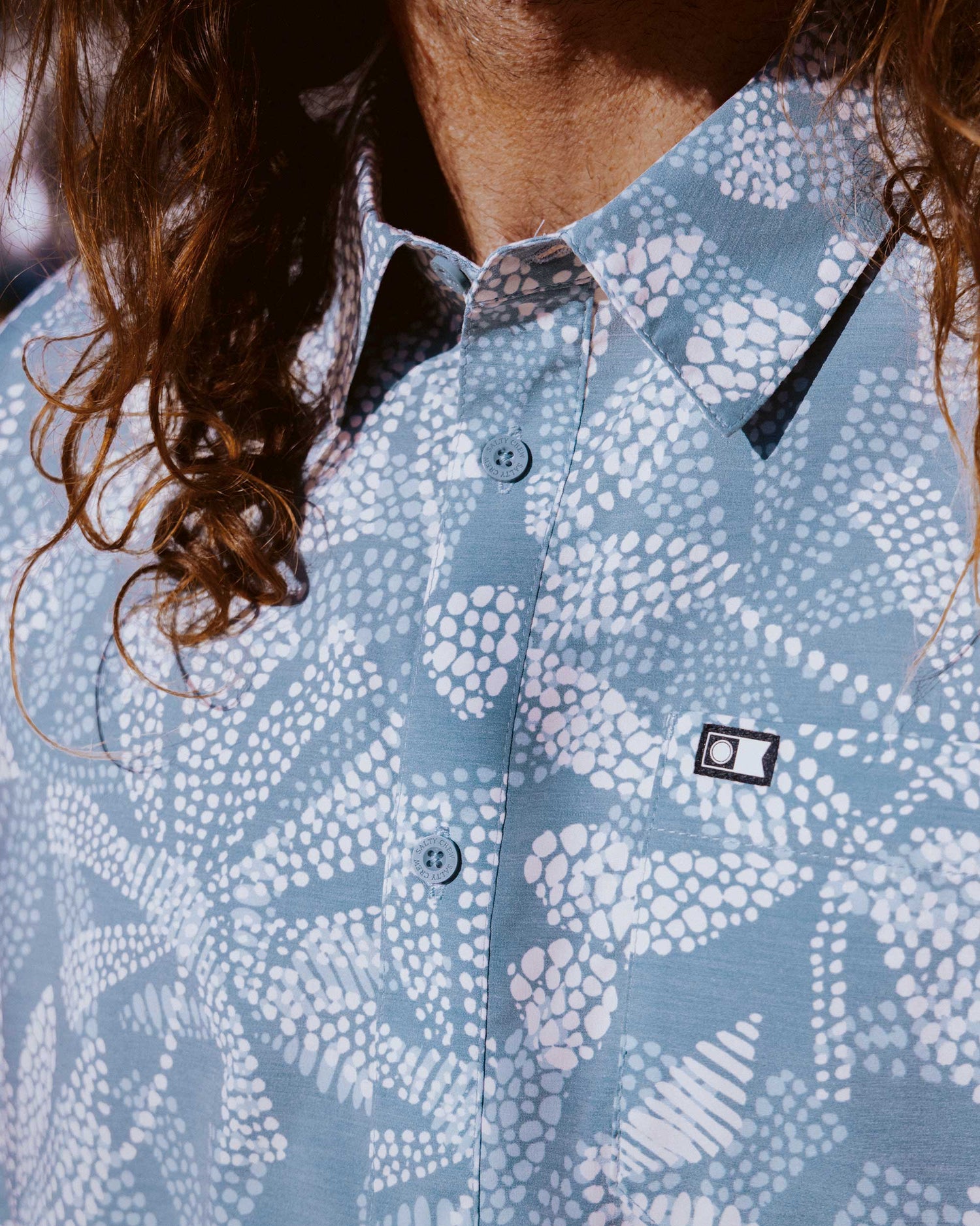 Drifter Uv Button Up - Atlantic Green