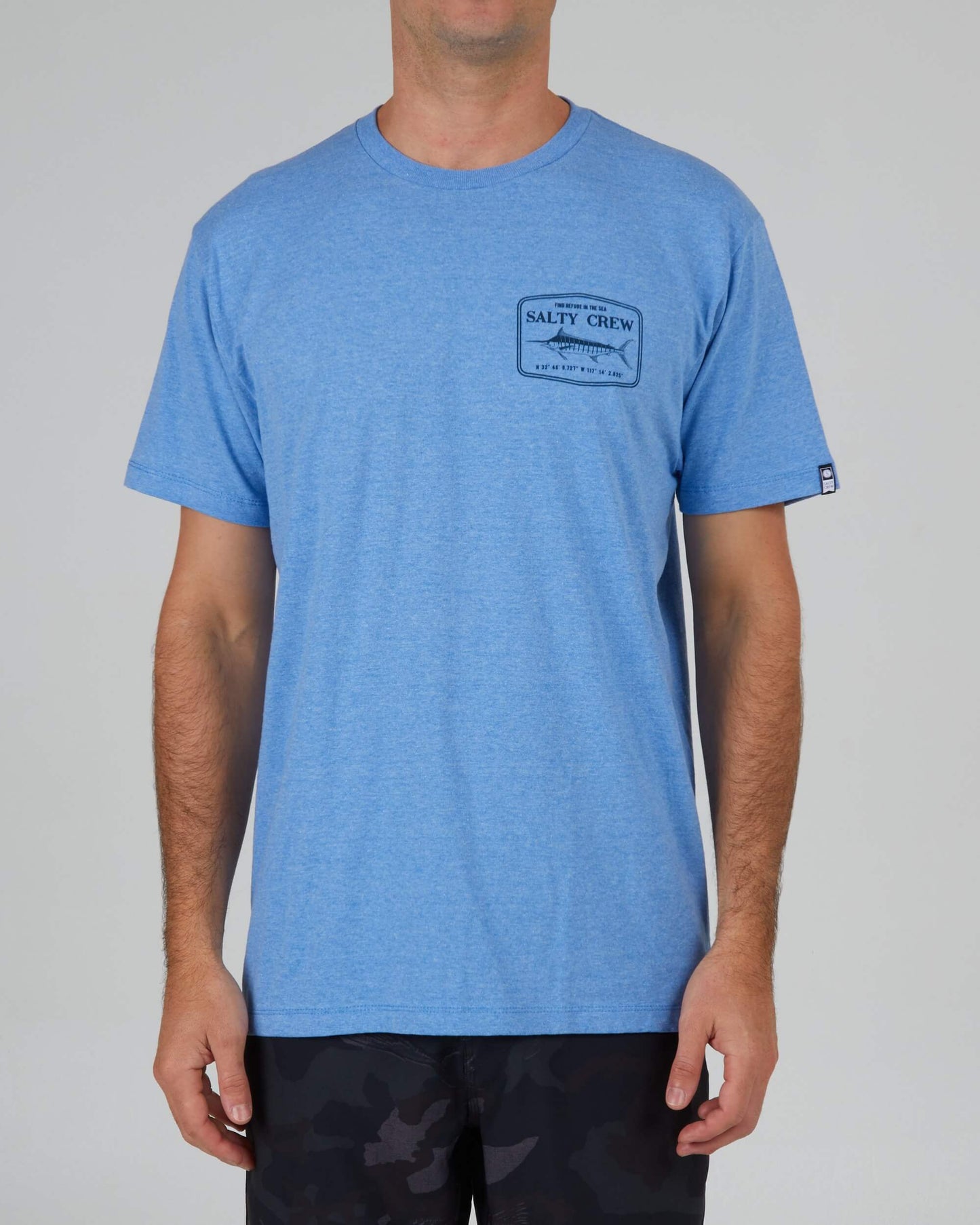 Salty Crew Men - Stealth S/S Tee - Light Blue Heather