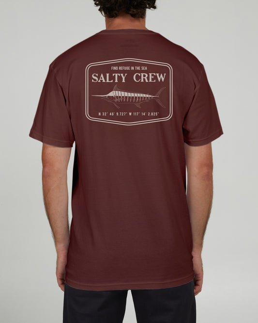 Salty Crew Men - Stealth S/S Tee - Maroon