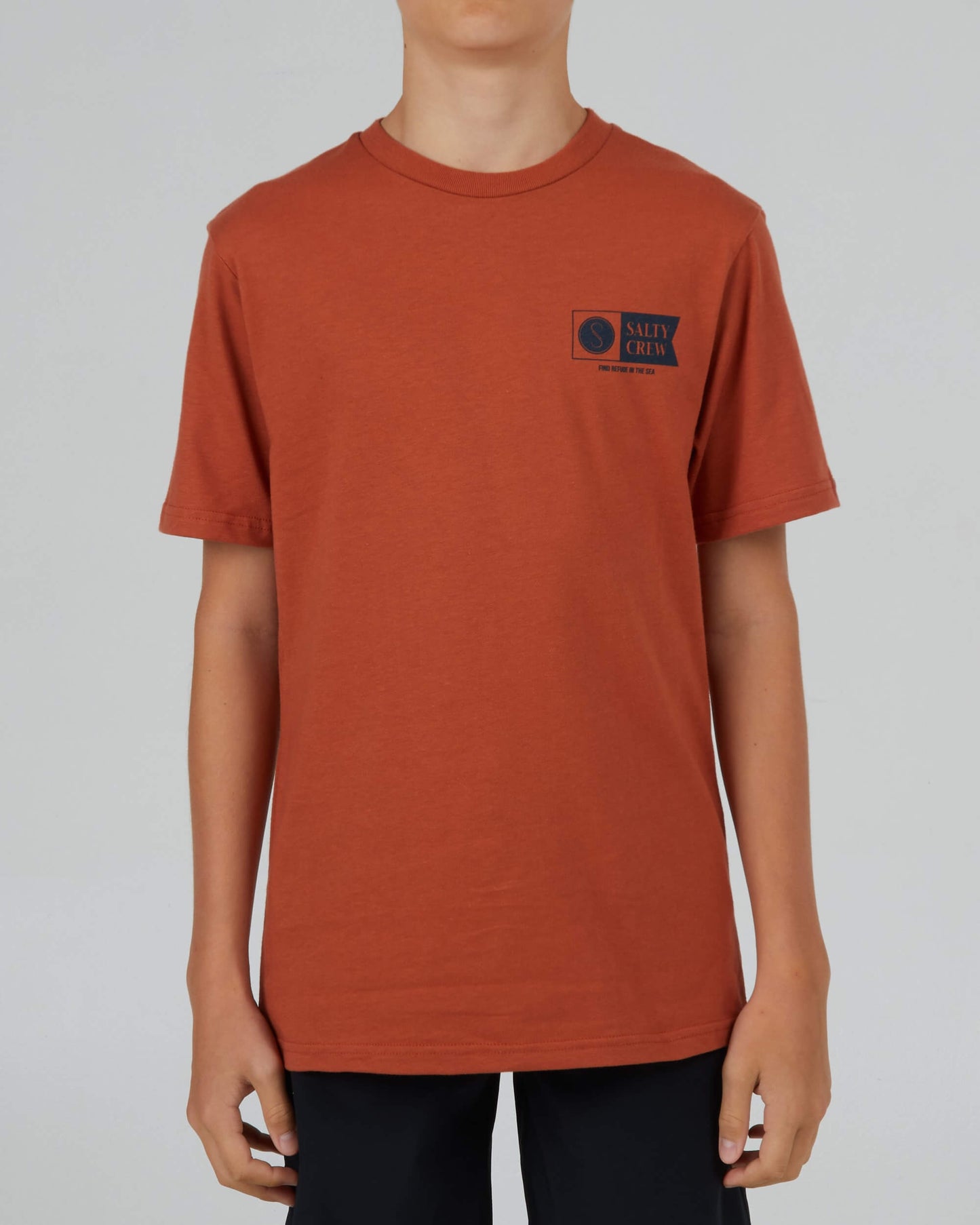 Salty Crew Boys - Alpha Flag S/S Boys Tee - Rust