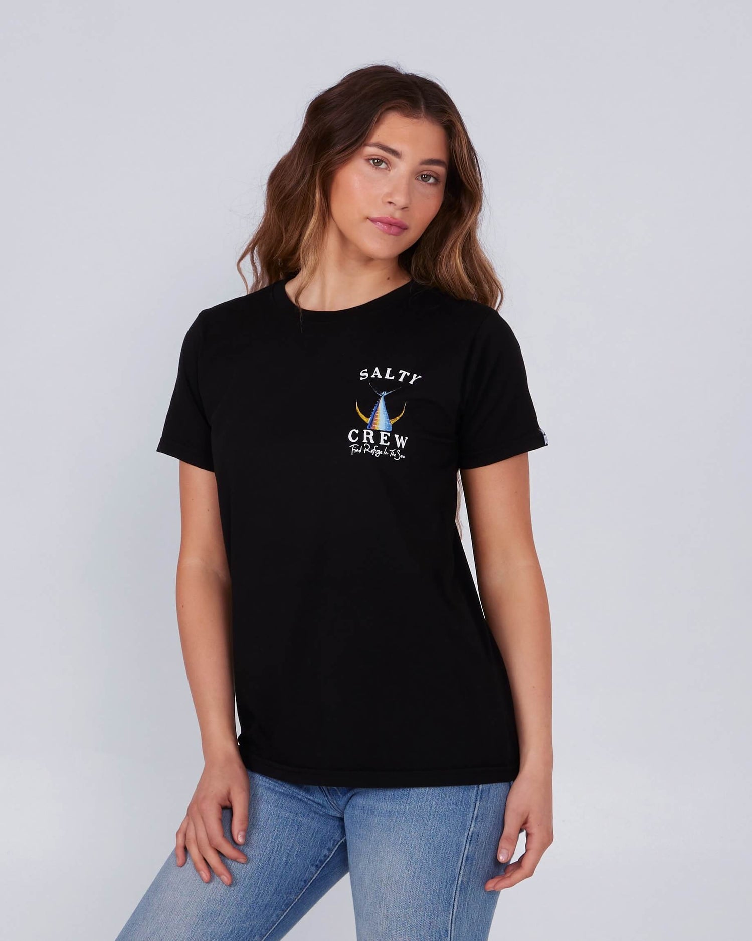 Salty Crew Womens - Tailed Boyfriend Tee - Black