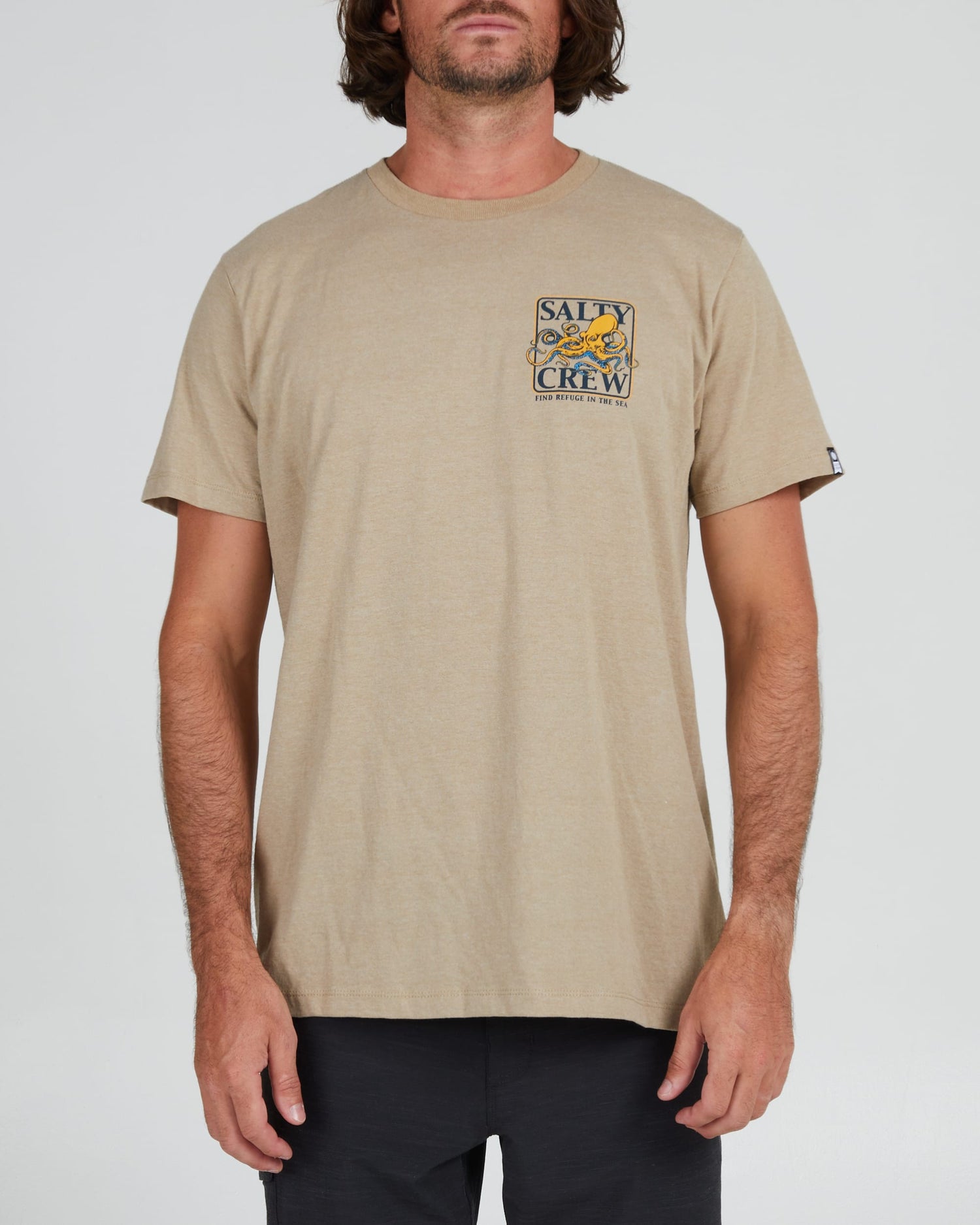 Salty Crew Men - Ink Slinger Standard S/S Tee - Khaki Heather