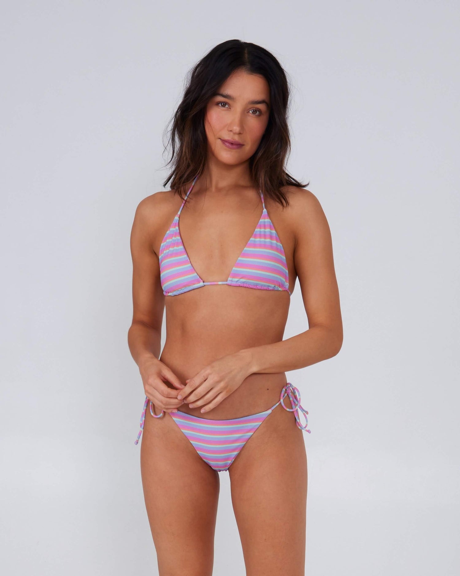 Salty Crew Womens - Seafarer String Rib Bikini Top - Orchid