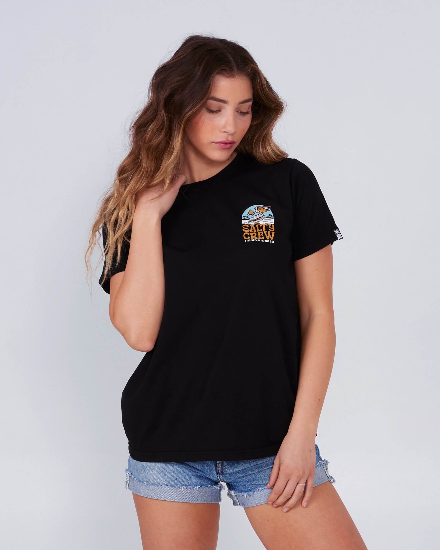 Salty Crew Womens - Seaside Boyfriend Tee - Black