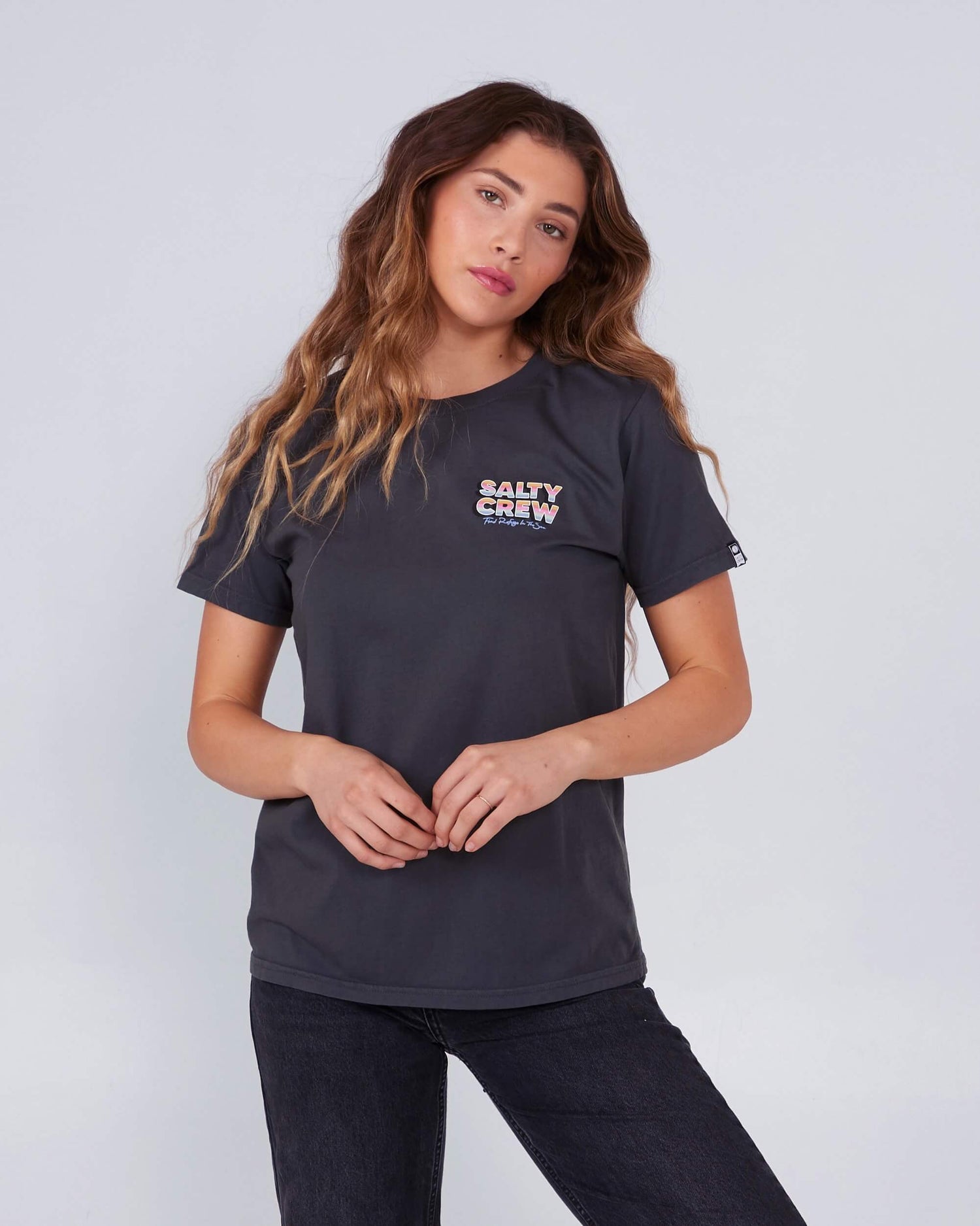 Salty Crew Womens - Summertime Boyfriend Tee - Charcoal