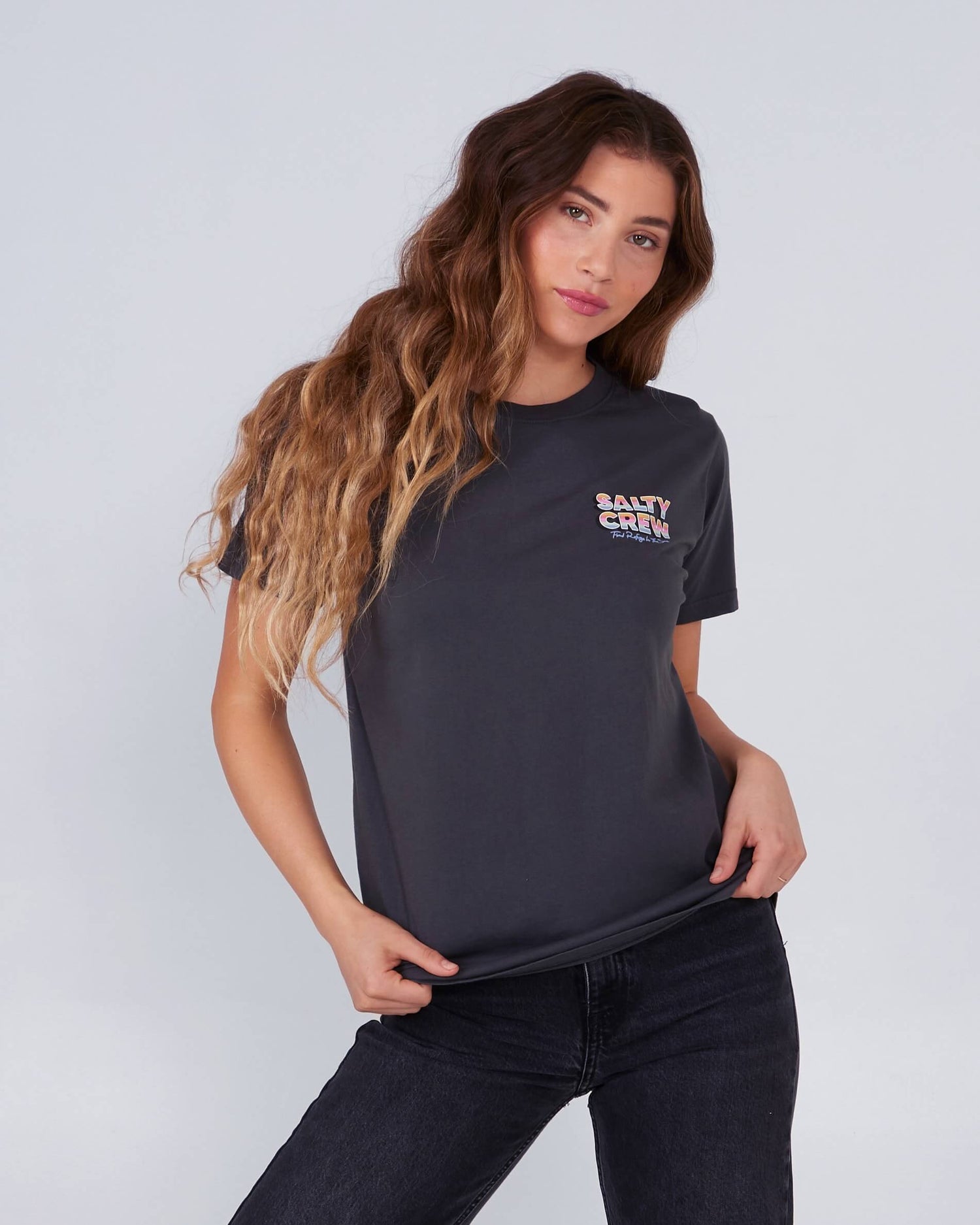 Salty Crew Womens - Summertime Boyfriend Tee - Charcoal