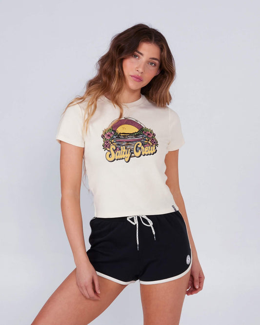 Salty Crew Womens - On Vacation Baby Tee  - Bone